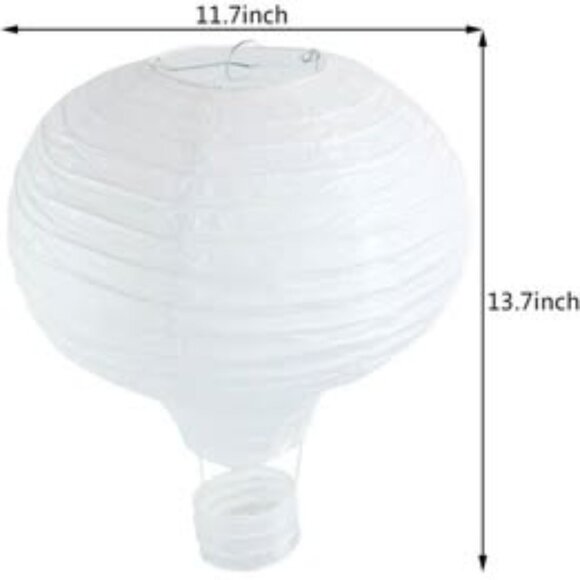 Set of 12 White Paper Lanterns – New & Sealed - Picture 4 of 5